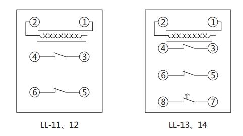 LL-10繼電器內(nèi)部接線