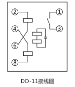 DD-11/50接地繼電器內(nèi)部接線圖