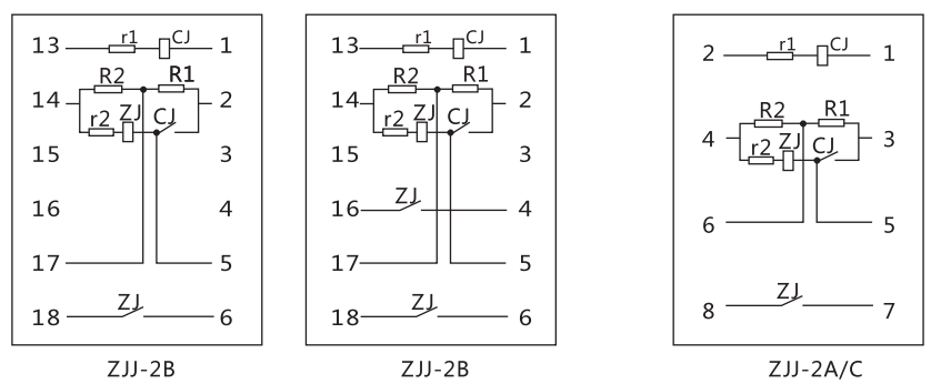 ZJJ-2B內部接線及外引接線圖