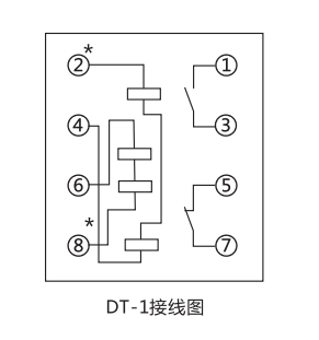 DT-1/160同步檢查繼電器內部接線及外部接線圖